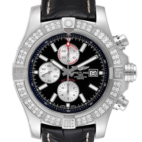 breitling aeromarine super avenger diamond automatic chronograph watch|Breitling Avenger gmt 44.